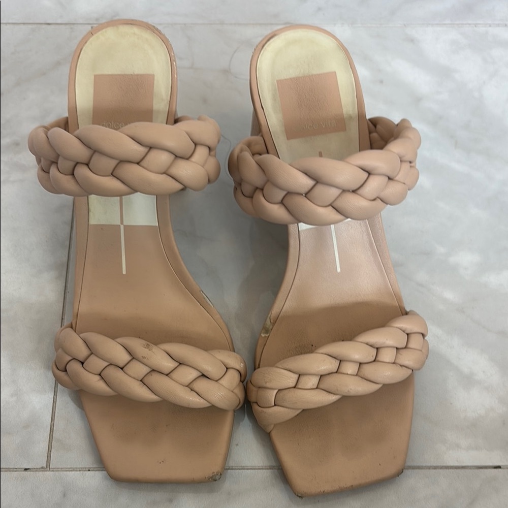 Women's Braided Strap Sandals - Tan